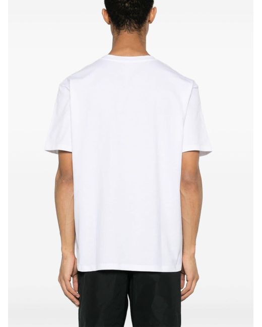 T-shirt en coton à imprimé floral Balmain pour homme en coloris White