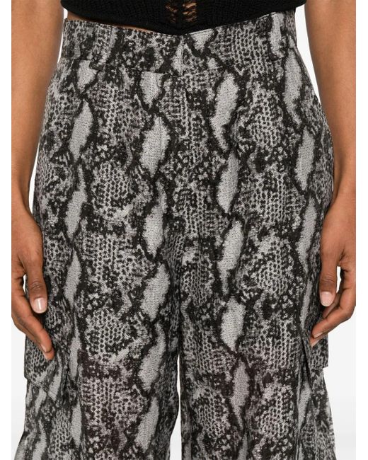 IRO Gray Printed Cargo Pants
