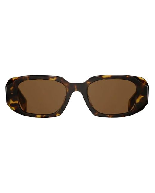 Prada Brown Symbole Rectangular-Frame Sunglasses