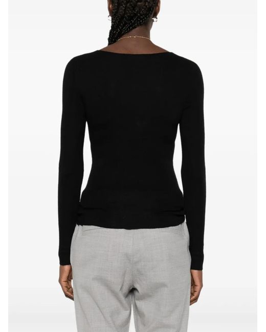 Bompard Black Crew-Neck Sweater