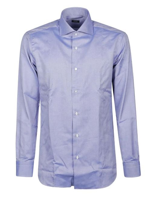 Barba Napoli Button-Down Overhemd in het Blue voor heren