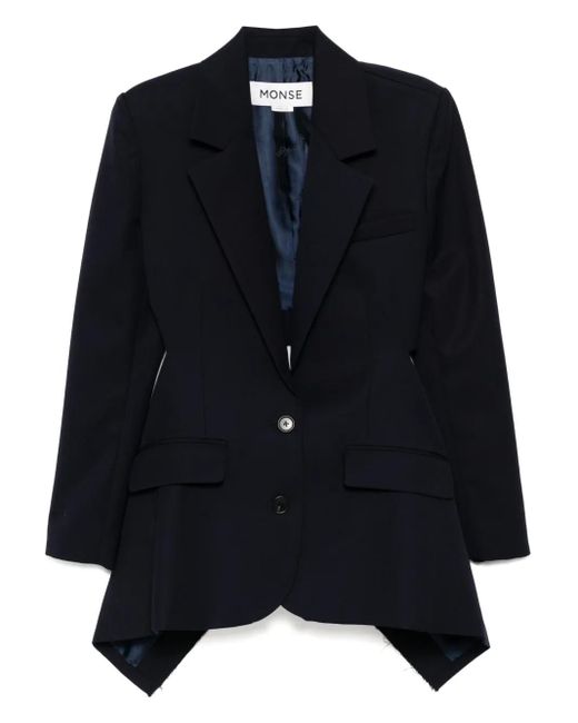 Monse Black Cascade Slashed-Tail Jacket
