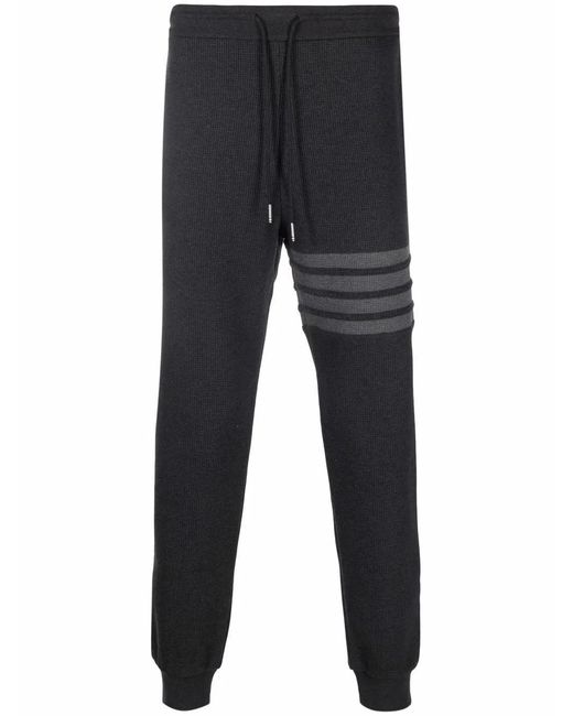 Thom Browne Blue 4-Bar Tapered Track Pants for men