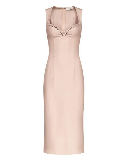 Ludovic de Saint Sernin Pink Robin Wool Dress