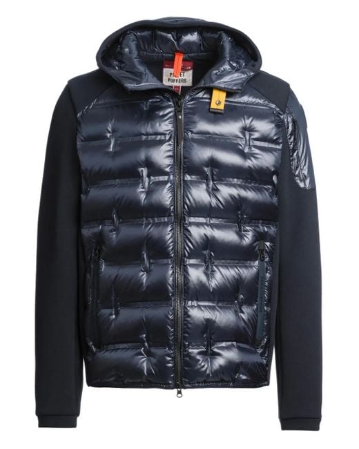 Parajumpers Blue Quilted Hooded Jacket for men