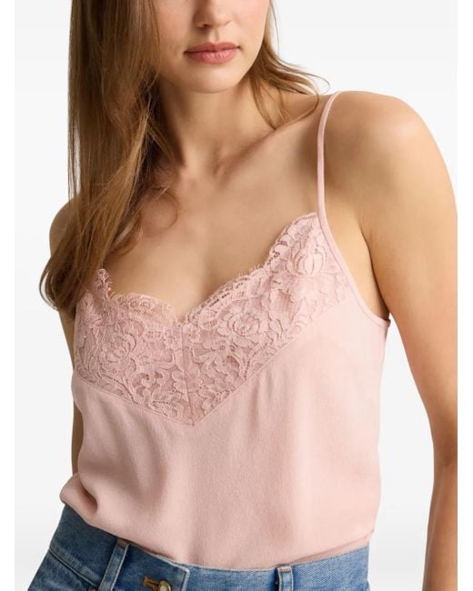St. John Lana Cami Top Met Afwerking Van Kant in het Blue