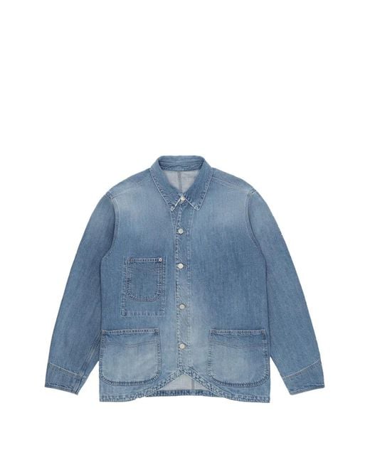 Fortela Blue Front-Pocket Denim Jacket for men