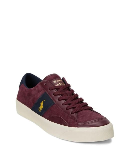 Polo Ralph Lauren Brown Sayer Leather Sneakers for men