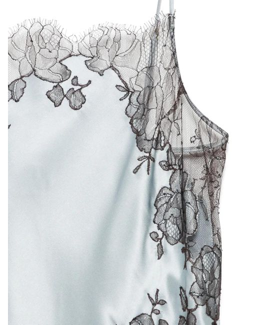 Carine Gilson Blue Silk Nightdress