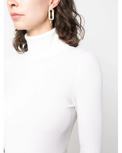 Aspesi Ribgebreide Top in het White