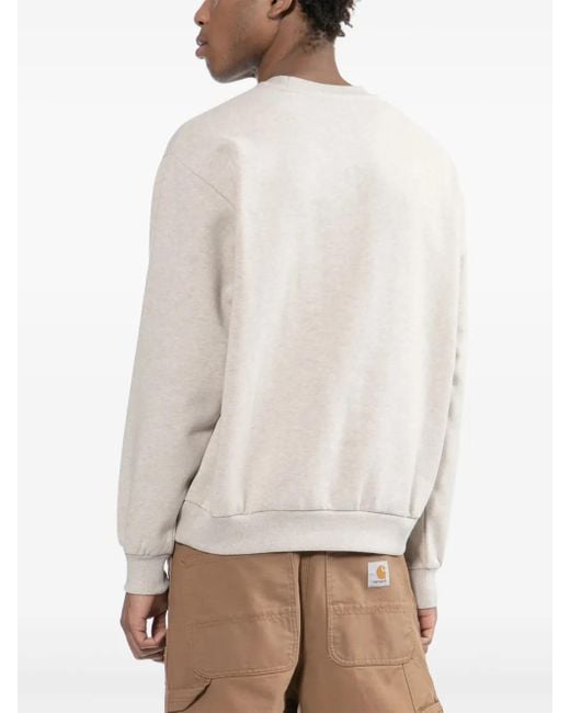Chocoolate White Graphic-Print Sweatshirt for men