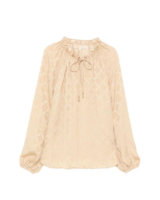 Michael Kors Natural Monogram Blouse