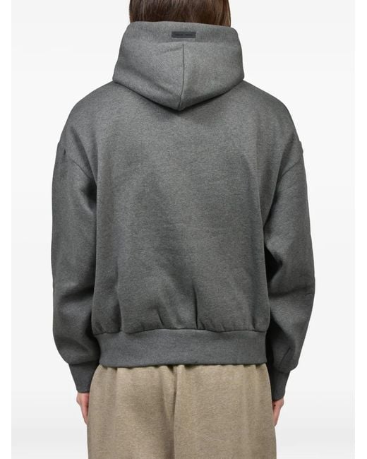 Essentials Gray Classic Logo Hoodie for men