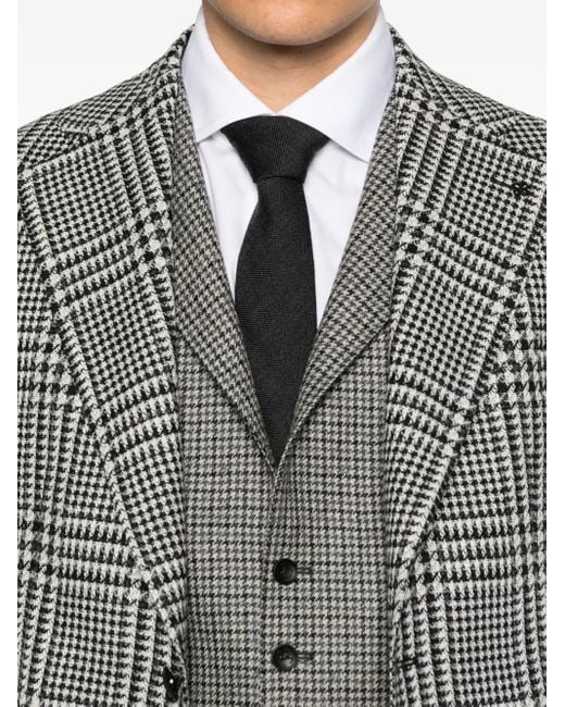 Tagliatore Gray Cotton Waistcoat for men