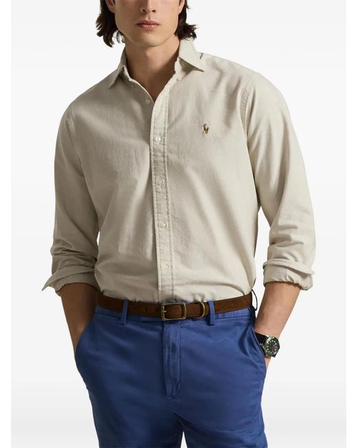 Polo Ralph Lauren The Iconic Oxford Embroidered Shirt in White for Men ...