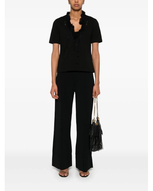 Ermanno Scervino Black T-Shirts And Polos
