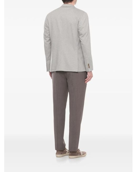 Latorre Gray Houndstooth-Pattern Blazer for men