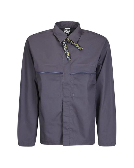 GR10K Blue Ripstop Overshirt for men