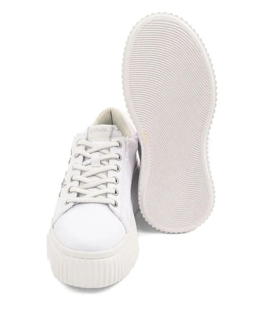 Karl Lagerfeld White Kreeper Sneakers