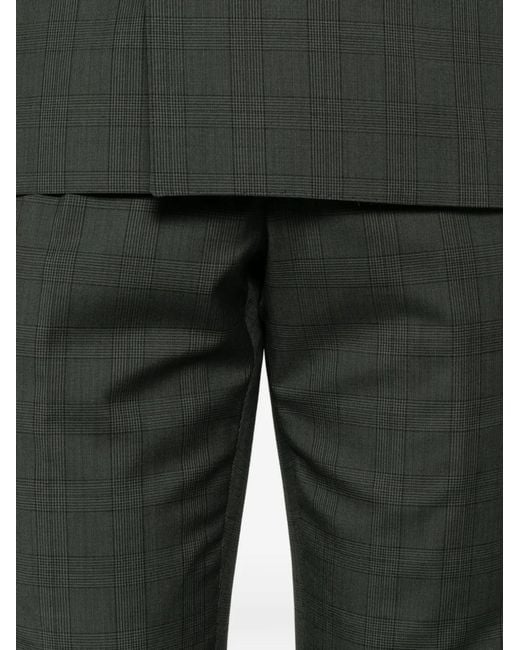 Tagliatore Green Windowpane-Pattern Suit for men