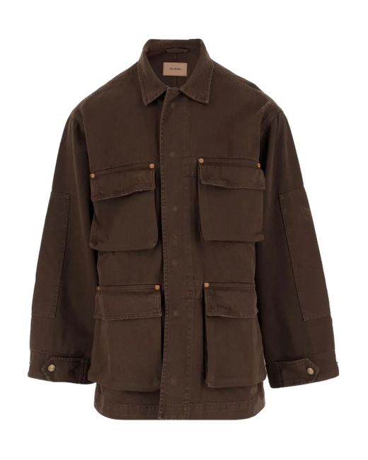 Cultura Brown Cotton Jacket for men