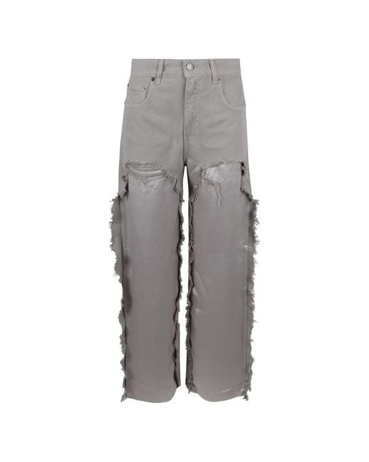 Haikure Gray Ripped Flared Jeans