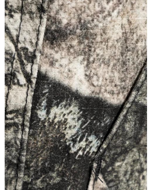 Roa Gray Printed Trousers for men