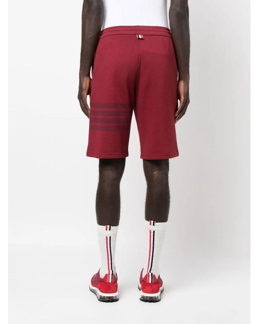 Thom Browne Red Rwb Striped Shorts for men