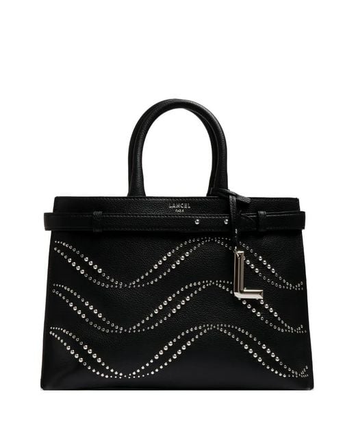 Lancel Black Sac Porté Épaule Faubourg De À Détails De Clous