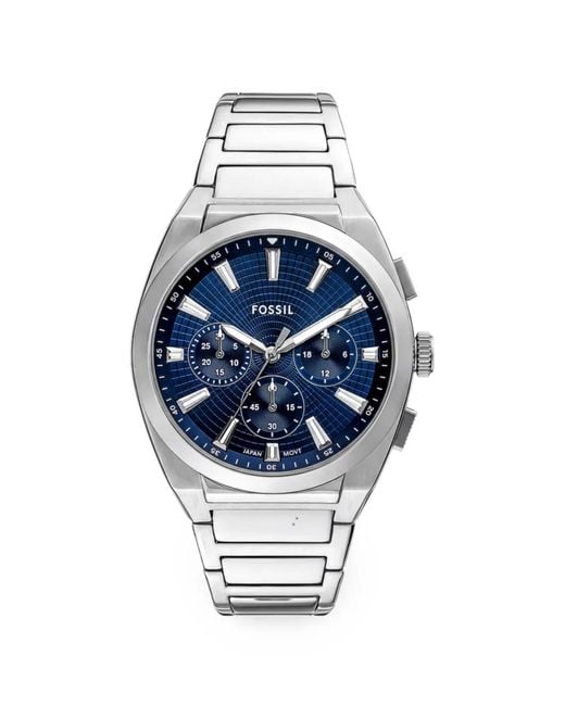 Reloj Everett De Mm Fossil de hombre de color Blue