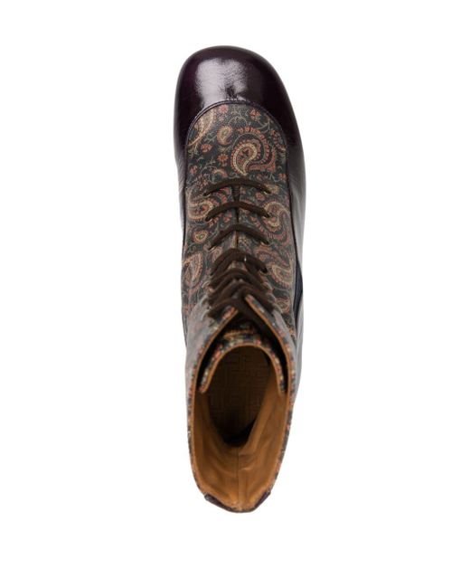 Chie Mihara Brown Mylion 50mm Paisley-print Boots