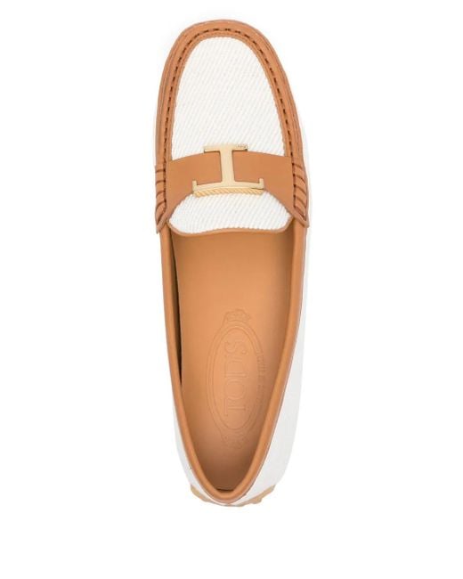Tod's White City Gommino Loafers