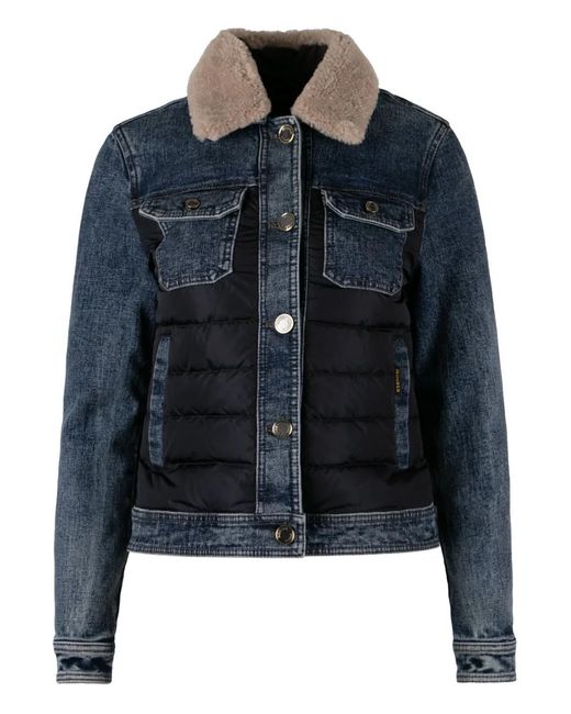 Moorer Blue Petunia Denim Jacket