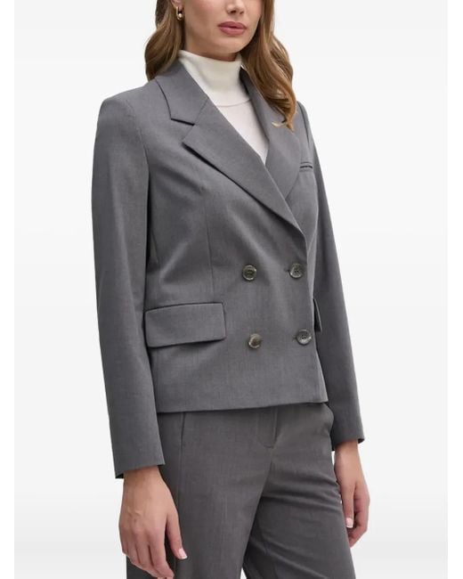 Sisley Gray Double-Breasted Blazer