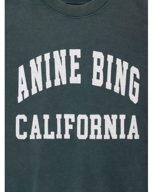 Anine Bing Miles Sweater Met Logoprint in het Blue