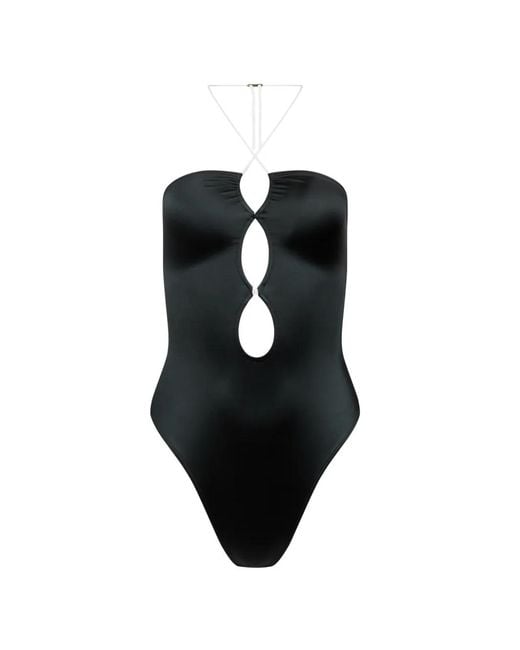 Maison Close Black Thong Swimsuit