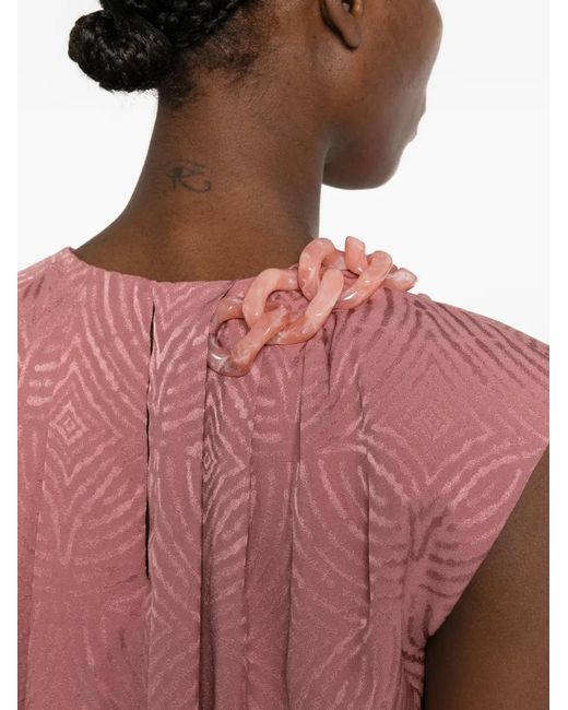 Joseph Pink Taddart Chain-Detail Blouse