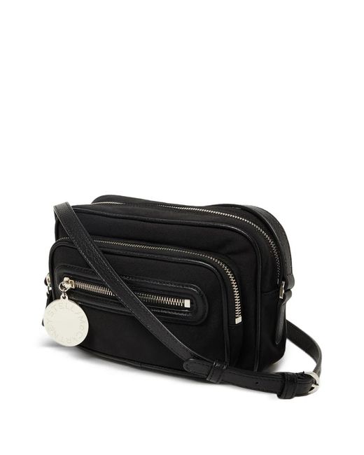Stella McCartney Black Logo-Plaque Cross Body Bag