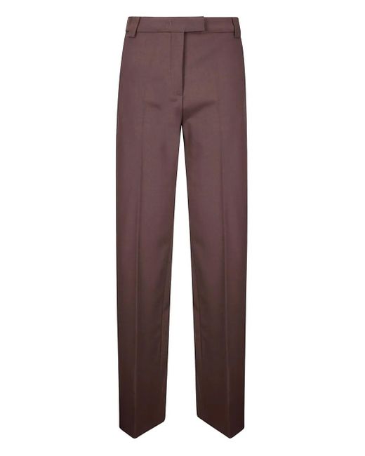 Thelatest Purple Welt-Pocket Straight-Leg Trousers
