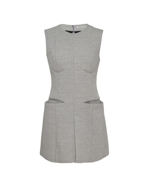 Alexander Wang Gray Sleeveless Mini Dress