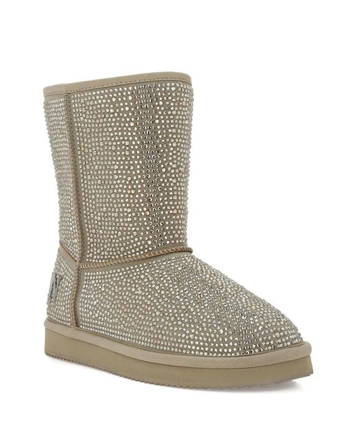 Philipp Plein Brown Embellished Logo Boots