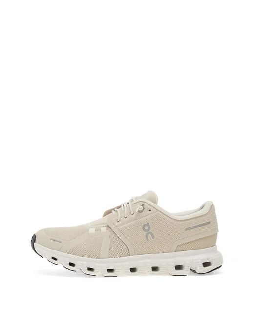 On Shoes White Cloud 6 Logo Sneakers