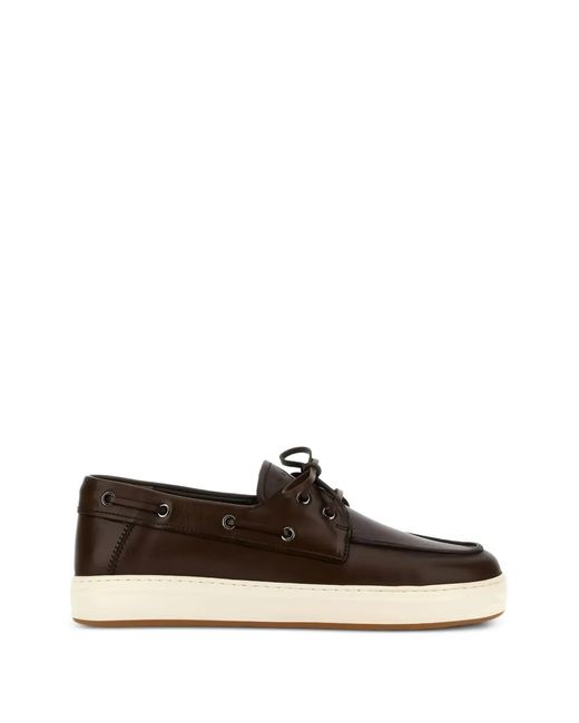 Hogan Brown Lace-Up Sneakers for men