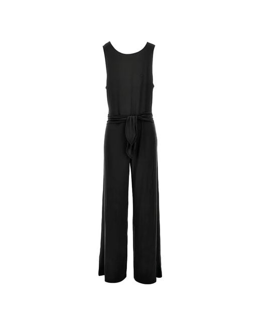 Emporio Armani Black Tie-Waist Jumpsuit