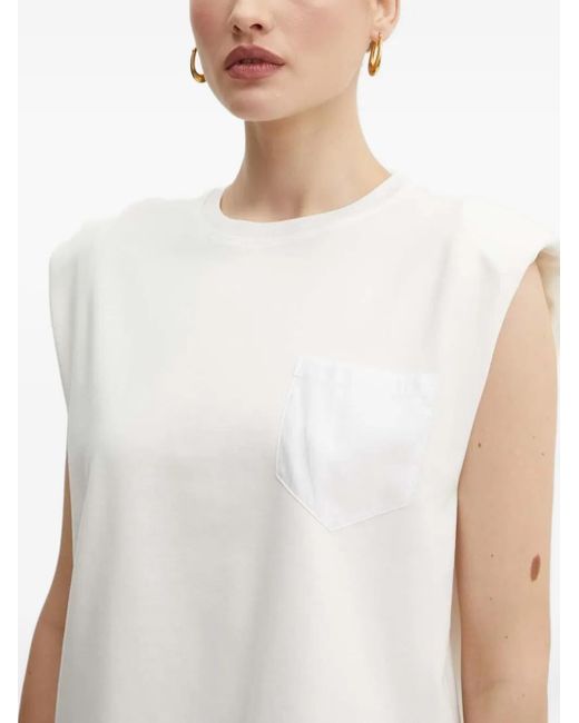 Custommade• Black Chest-Pocket Padded-Shoulder Vest