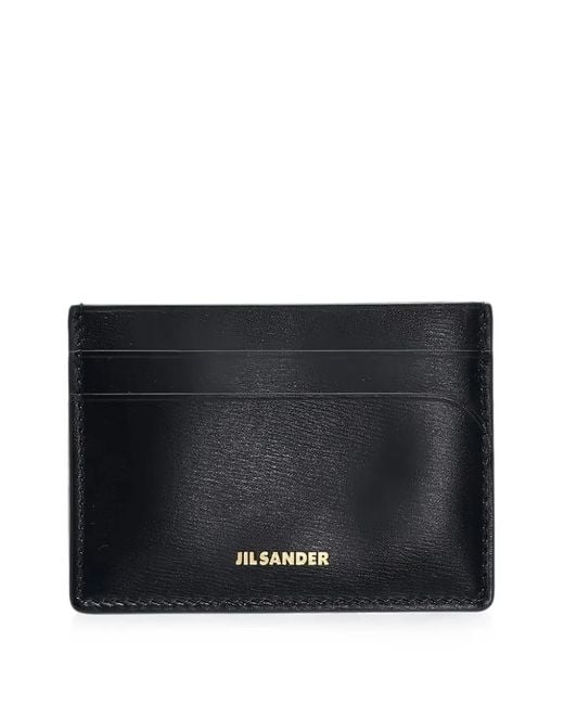 Jil Sander Black Logo-Print Card Holder