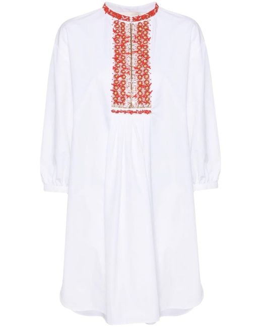 Valentino Garavani Mini-jurk Verfraaid Met Kralen in het White