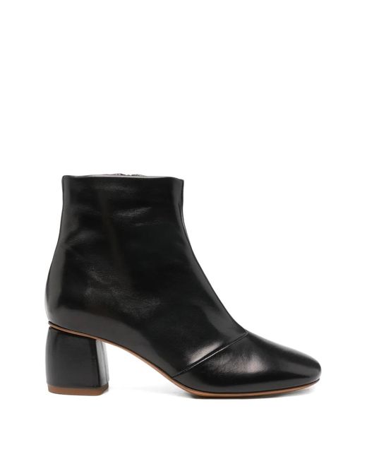 Forte_forte Black "My Alma" Stivaletto Chic Tacco Nappa
