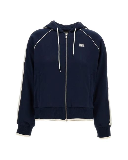 Wales Bonner Blue Zip-Up Hoodie