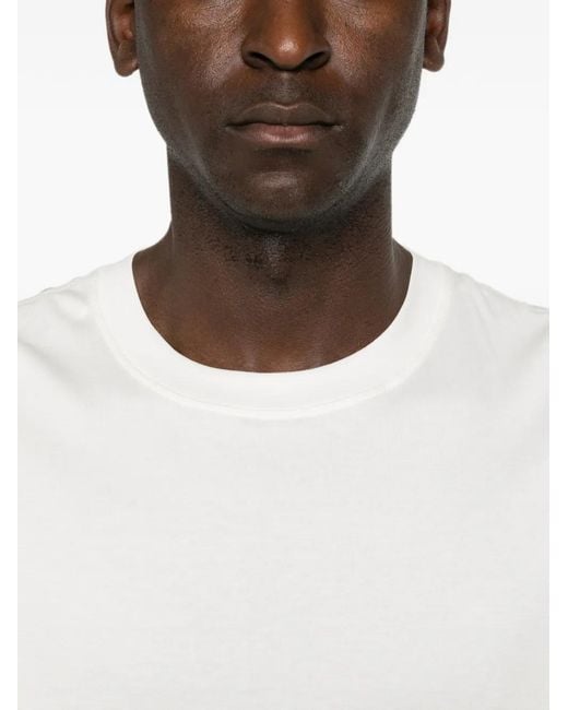 Eleventy White Crew-Neck Short-Sleeve T-Shirt for men